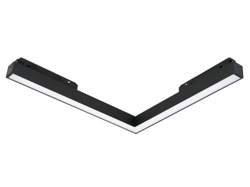 Oprawa Liniowa Lampa LED narożna 30cm 24W do Szynoprzewodu Szyny niskonapięciowy System MAGNETIC TRACK ML6626 Milagro 4000K Loft nowoczesna sufitowy oświetlenie szynowe listwa natynkowa podtynkowa 48V czarna Inspiracje Premium