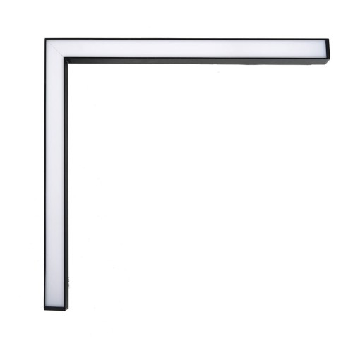 Oprawa Liniowa Lampa LED narożna 30cm 24W do Szynoprzewodu Szyny niskonapięciowy System MAGNETIC TRACK ML6626 Milagro 4000K Loft nowoczesna sufitowy oświetlenie szynowe listwa natynkowa podtynkowa 48V czarna Inspiracje Premium