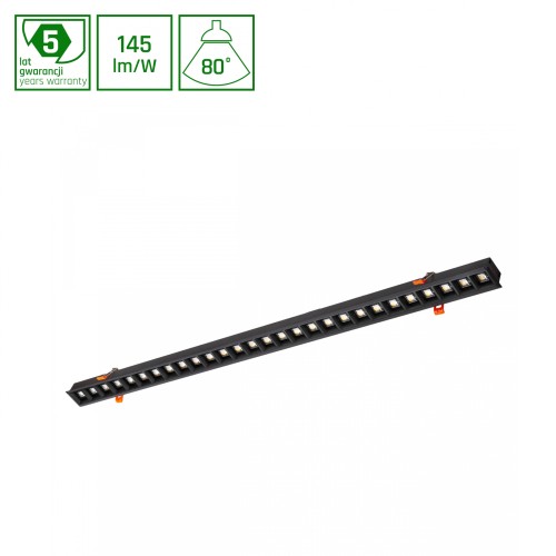 ALLDAY INSPIRE IN DARK LIGHT 80st Czarny 840 46W 230V 1680mm Czarny DALI WOJP11905 SPECTRUM LED
