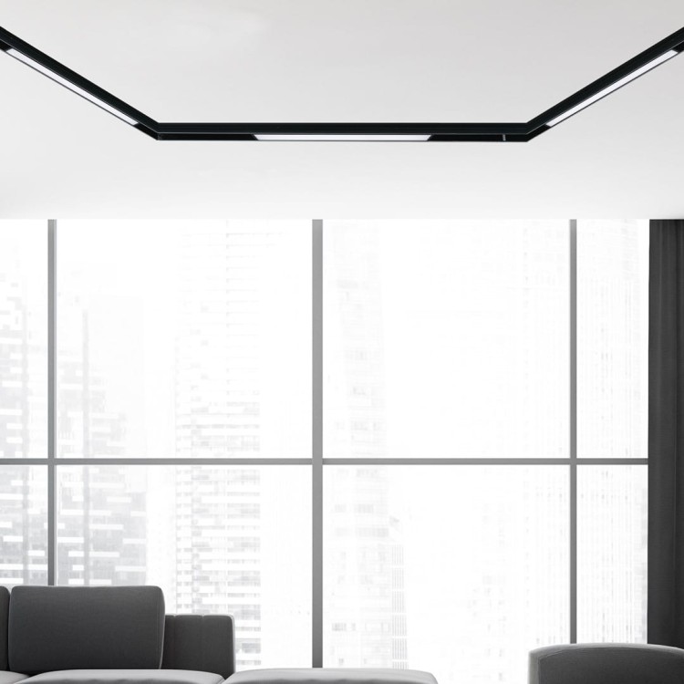 Oprawa Liniowa Lampa LED 30cm 14W do Szynoprzewodu Szyny niskonapięciowy System MAGNETIC TRACK ML6625 Milagro 4000K Loft nowoczesna sufitowy oświetlenie szynowe listwa natynkowa podtynkowa 48V czarna Inspiracje Premium