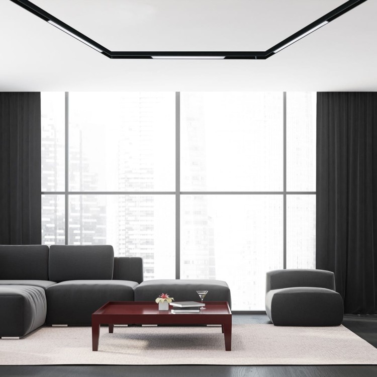 Oprawa Liniowa Lampa LED 30cm 14W do Szynoprzewodu Szyny niskonapięciowy System MAGNETIC TRACK ML6625 Milagro 4000K Loft nowoczesna sufitowy oświetlenie szynowe listwa natynkowa podtynkowa 48V czarna Inspiracje Premium