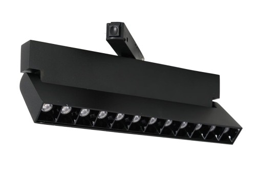 Oprawa Liniowa Lampa Raster LED regulowany 24cm 12W do Szynoprzewodu Szyny niskonapięciowy System MAGNETIC TRACK ML6628 Milagro 4000K Loft nowoczesna sufitowy oświetlenie szynowe listwa natynkowa podtynkowa 48V czarna Inspiracje Premium