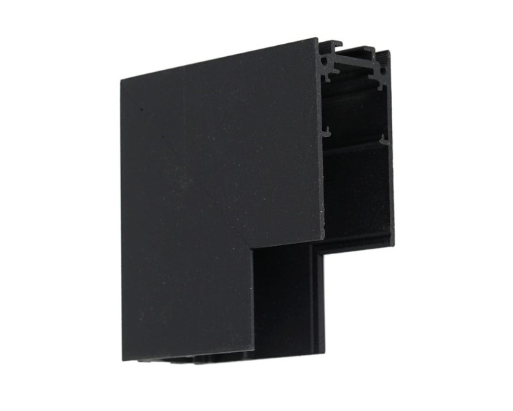 Narożnik pionowy Łącznik do szynoprzewodu kątowy L dół niskonapięciowy System MAGNETIC TRACK ML6736 Milagro Loft nowoczesna sufitowy ścienny do oświetlenia szynowego listwa natynkowa zawieszana 48V złączka czarna czarny Inspiracje Premium