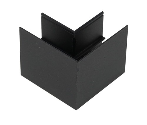 Narożnik poziomy Łącznik do szynoprzewodu kątowy L bok niskonapięciowy System MAGNETIC TRACK ML6735 Milagro Loft nowoczesna sufitowy ścienny do oświetlenia szynowego listwa natynkowa zawieszana 48V złączka czarna czarny Inspiracje Premium