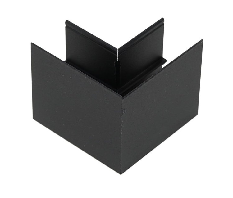 Narożnik poziomy Łącznik do szynoprzewodu kątowy L bok niskonapięciowy System MAGNETIC TRACK ML6735 Milagro Loft nowoczesna sufitowy ścienny do oświetlenia szynowego listwa natynkowa zawieszana 48V złączka czarna czarny Inspiracje Premium