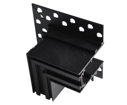 Narożnik poziomy Łącznik do szynoprzewodu kątowy L bok niskonapięciowy System MAGNETIC TRACK ML6632 Milagro Loft nowoczesna sufitowy ścienny do oświetlenia szynowego listwa podtynkowy zawieszana 48V złączka czarna czarny Inspiracje Premium