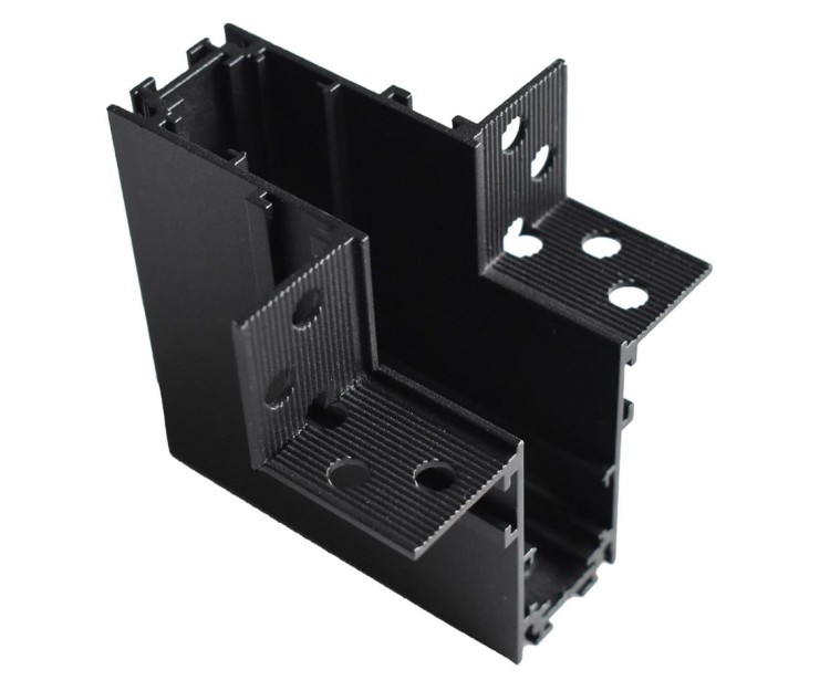 Narożnik pionowy Łącznik do szynoprzewodu kątowy L dół niskonapięciowy System MAGNETIC TRACK ML6633 Milagro Loft nowoczesna sufitowy ścienny do oświetlenia szynowego listwa podtynkowa zawieszana 48V złączka czarna czarny Inspiracje Premium