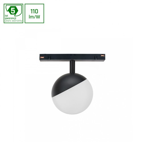SYSTEM SHIFT - GLOBE oprawa kula na szynoprzewód 100x148mm 5W 165st czarna 5 Lat Gwarancji CASAMBI WLD+40000_CASAMBI WOJNAROWSKI Lighting