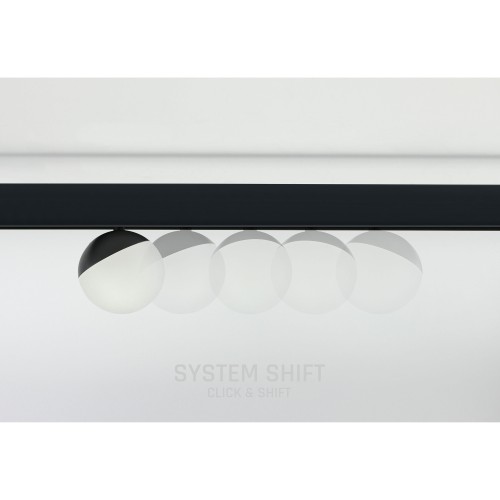 SYSTEM SHIFT - GLOBE oprawa kula na szynoprzewód 100x148mm 5W 165st czarna 5 Lat Gwarancji DALI WLD+40000_DALI WOJNAROWSKI Lighting