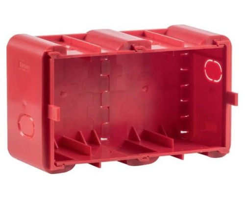 R.8 Puszka 2-krotna podtynkowa do montażu w ścianach litych, czerwona 18720020 HAGER BERKER