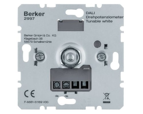 one.platform Potencjometr obrotowy DALI, Tunable White 2997 HAGER BERKER B.Kwadrat B.3 B.7 Q.1 Q.3 Q.7 K.1 K.5 R.1 R.3 R.8 Serie 1930 R.classic