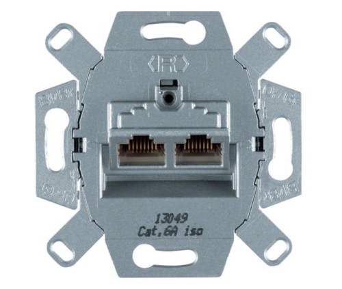 one.platform Mechanizm gniazda komputerowego UAE 2-kr (RJ45), ekran., kat.6a iso 4587 HAGER BERKER B.Kwadrat B.3 B.7 Q.1 Q.3 Q.7 K.1 K.5 R.1 R.3 R.8 Serie 1930 R.classic