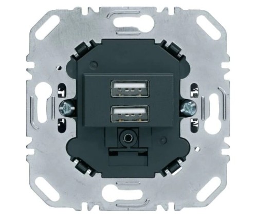 one.platform Mechanizm gniazda USB ładowania 3.0 A 230 V, antracyt, mat 260205 HAGER BERKER B.Kwadrat B.3 B.7 Q.1 Q.3 Q.7 K.1 K.5 R.1 R.3 R.8 Serie 1930 R.classic