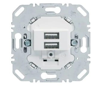 one.platform Mechanizm gniazda USB ładowania 3.0 A 230 V, biały, mat 260209 HAGER BERKER B.Kwadrat B.3 B.7 Q.1 Q.3 Q.7 K.1 K.5 R.1 R.3 R.8 Serie 1930 R.classic