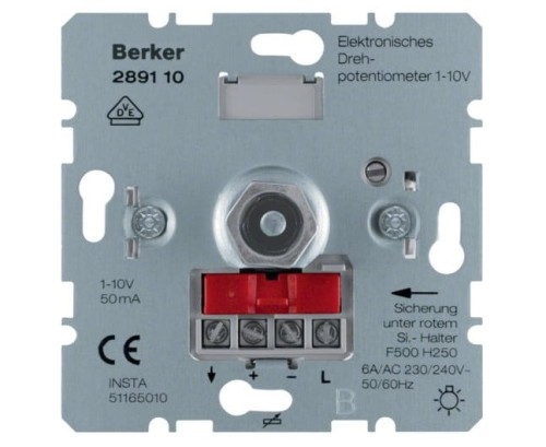 one.platform Elektroniczny potencjometr obrotowy 1-10 V, mechanizm 289110 HAGER BERKER B.Kwadrat B.3 B.7 Q.1 Q.3 Q.7 K.1 K.5 R.1 R.3 R.8 Serie 1930 R.classic