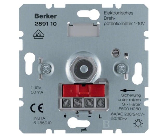 one.platform Elektroniczny potencjometr obrotowy 1-10 V, mechanizm 289110 HAGER BERKER B.Kwadrat B.3 B.7 Q.1 Q.3 Q.7 K.1 K.5 R.1 R.3 R.8 Serie 1930 R.classic