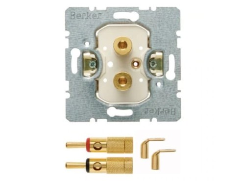 one.platform Mechanizm gniazda głośnikowego High End 450502 HAGER BERKER B.Kwadrat B.3 B.7 Q.1 Q.3 Q.7 K.1 K.5 R.1 R.3 R.8 Serie 1930 R.classic