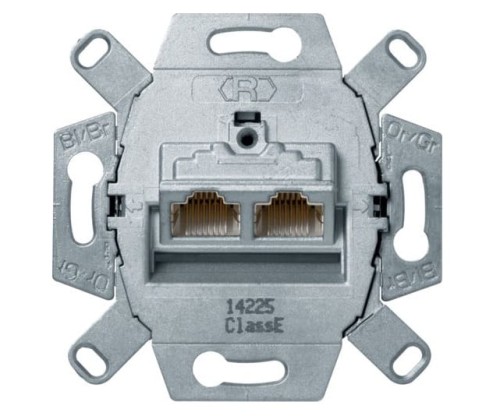 one.platform Mechanizm gniazda komp. UAE 2-kr (RJ45), ekranowane, kat.6a, klasa 455501 HAGER BERKER B.Kwadrat B.3 B.7 Q.1 Q.3 Q.7 K.1 K.5 R.1 R.3 R.8 Serie 1930 R.classic