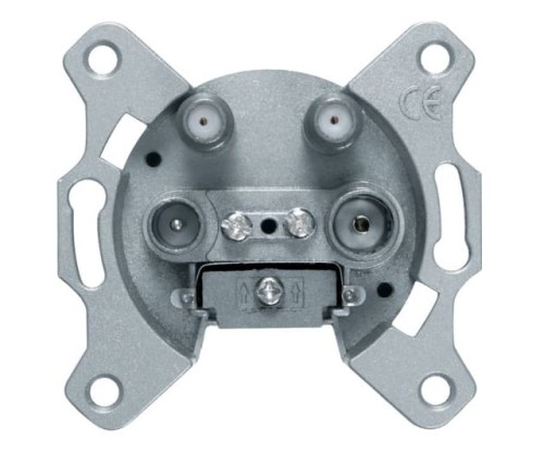 one.platform Mechanizm gniazda RTV 2xSAT końcowego 4-wyj., zaciski śrubowe 459410 HAGER BERKER B.Kwadrat B.3 B.7 Q.1 Q.3 Q.7 K.1 K.5 R.1 R.3 R.8 Serie 1930 R.classic