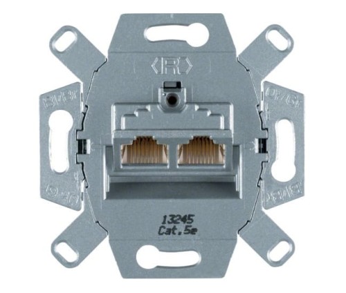one.platform Mechanizm gniazda komputerowego UAE 2-kr (RJ45), ekranowane kat. 5e 534555 HAGER BERKER B.Kwadrat B.3 B.7 Q.1 Q.3 Q.7 K.1 K.5 R.1 R.3 R.8 Serie 1930 R.classic