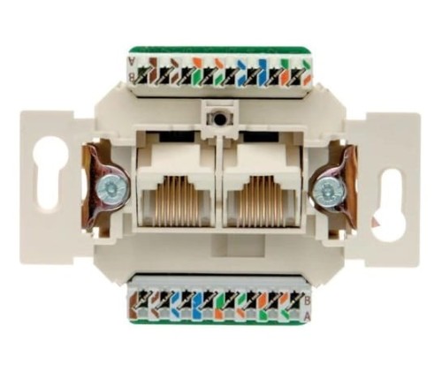 one.platform Mechanizm gniazda komputerowego UAE 2-kr (RJ11, RJ12, RJ45) kat. 5e 534576 HAGER BERKER B.Kwadrat B.3 B.7 Q.1 Q.3 Q.7 K.1 K.5 R.1 R.3 R.8 Serie 1930 R.classic