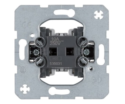 one.platform Łącznik 1-klawiszowy przyciskowy, zestyk zwierny 535031 HAGER BERKER B.Kwadrat B.3 B.7 Q.1 Q.3 Q.7 K.1 K.5 R.1 R.3 R.8 Serie 1930 R.classic