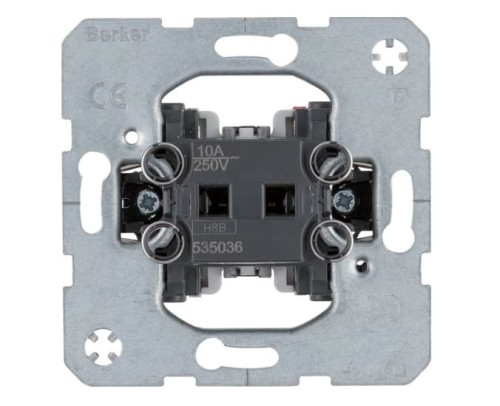 one.platform Łącznik 1-klawiszowy przyciskowy, zestyk zmienny 535036 HAGER BERKER B.Kwadrat B.3 B.7 Q.1 Q.3 Q.7 K.1 K.5 R.1 R.3 R.8 Serie 1930 R.classic