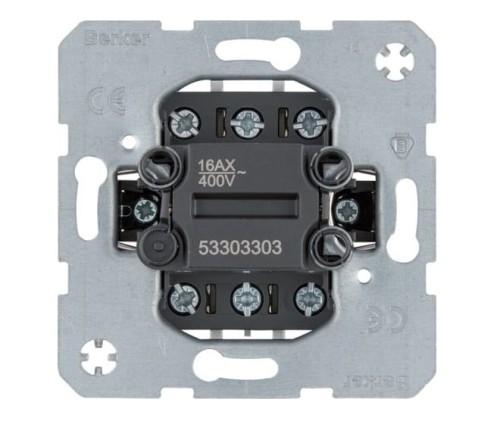 one.platform Łącznik 1-klawiszowy 3-biegunowy 53303303 HAGER BERKER B.Kwadrat B.3 B.7 Q.1 Q.3 Q.7 K.1 K.5 R.1 R.3 R.8 Serie 1930 R.classic