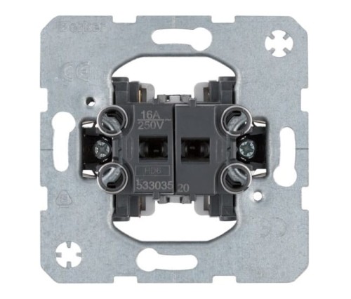 one.platform Łącznik żaluzjowy 2-klawiszowy, 1-biegunowy, mechanizm, samozaciski 53303520 HAGER BERKER B.Kwadrat B.3 B.7 Q.1 Q.3 Q.7 K.1 K.5 R.1 R.3 R.8 Serie 1930 R.classic