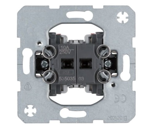 one.platform Łącznik 2-klaw. przyciskowy, 2 zestyki zwierne oddz. zac. wej. 53503503 HAGER BERKER B.Kwadrat B.3 B.7 Q.1 Q.3 Q.7 K.1 K.5 R.1 R.3 R.8 Serie 1930 R.classic