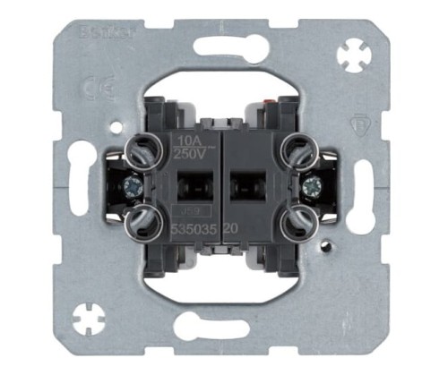 one.platform Łącznik żaluzjowy 2-klawiszowy przyciskowy, 1-bieg., mech. samozac. 53503520 HAGER BERKER B.Kwadrat B.3 B.7 Q.1 Q.3 Q.7 K.1 K.5 R.1 R.3 R.8 Serie 1930 R.classic