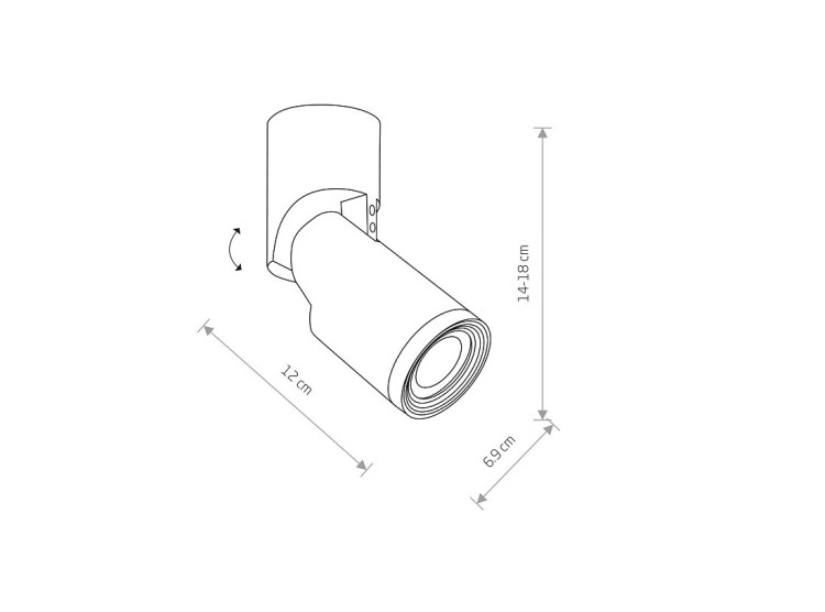 Lampa sufitowa natynkowa Loft MIKE WHITE CG 7660 NOWODVORSKI Lighting 1x GU10 Spot oświetleniowa regulowany reflektorek Industrialna nowoczesna sufitowa metal biała biały Inspiracje Premium
