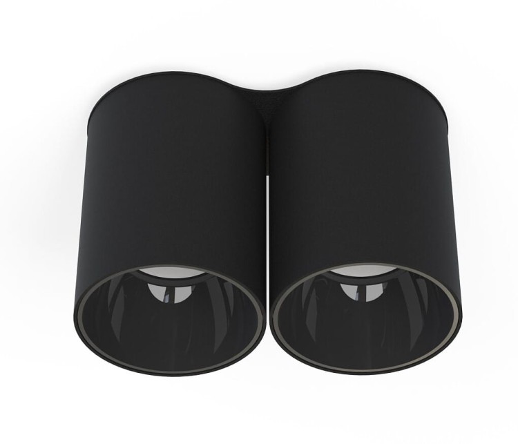 Sufitowa oprawa lampa punktowa EYE TONE II BLACK 8086 NOWODVORSKI Lighting  2xGU10  tuba podwójna spot natynkowa nowoczesna oświetleniowa czarna czarny Inspiracje Premium
