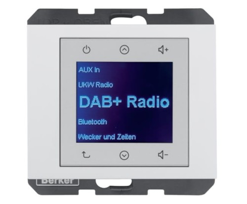 K.1 Radio Touch DAB+ Bluetooth biały połysk 30847009 HAGER BERKER Podtynkowe w gniazdku ścianie