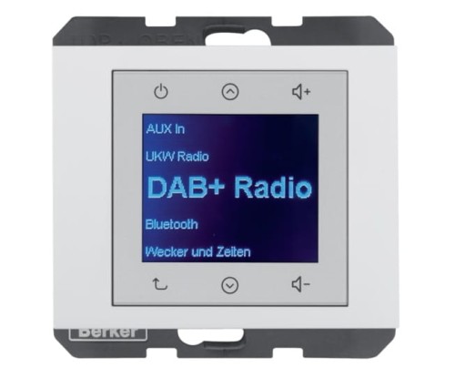 K.1 Radio Touch DAB+ biały połysk 29847009 HAGER BERKER Podtynkowe w gniazdku ścianie