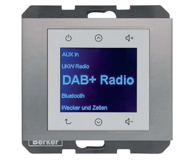 K.5 Radio Touch DAB+ stal szlachetna 29847004 HAGER BERKER Podtynkowe w gniazdku ścianie