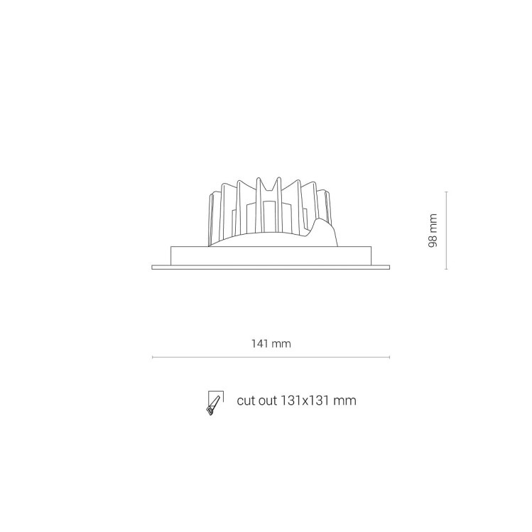 Oprawa podtynkowa wpuszczana CL DIA LED WHITE/BLACK 8721 NOWODVORSKI Lighting 18W 4000K IP20 Loft nowoczesna sufitowa biało-czarna biała Inspiracje Premium