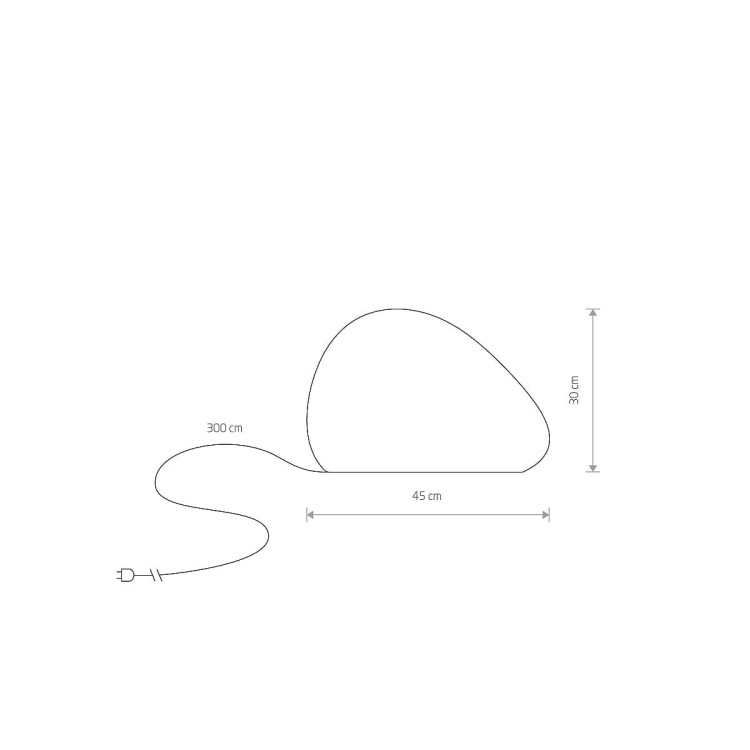 Świecący Kamień Ogrodowy 30cm STONE S 10579 NOWODVORSKI Lighting E27 230V zewnętrzna lampa elektryczna przenośna ogrodowa biała Cloud Forms do ogrodu Inspiracje Premium