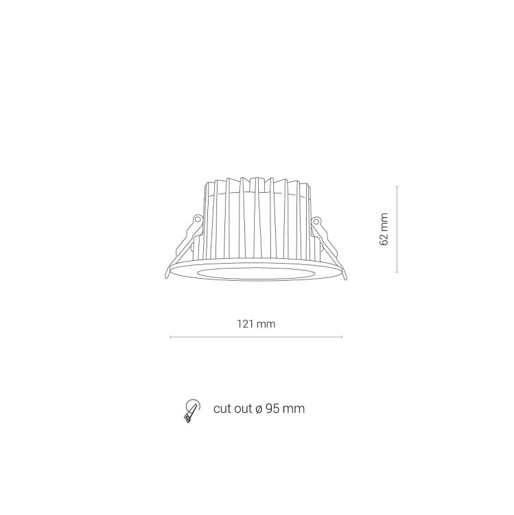 Oprawa podtynkowa wpuszczana CL KEA LED WHITE 8772 NOWODVORSKI Lighting 20W 4000K IP44 IP44/20 Loft nowoczesna sufitowa biała do łazienki na basen Inspiracje Premium