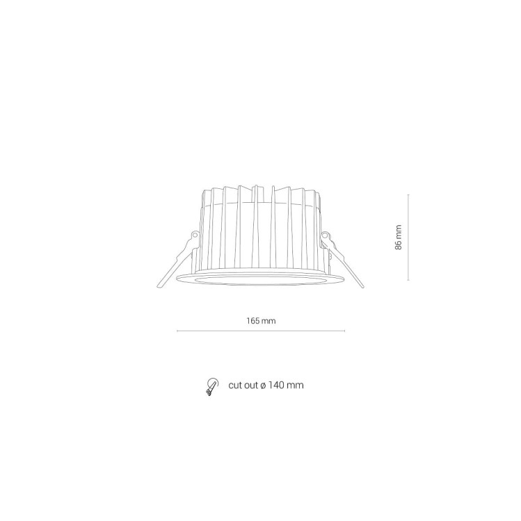 Oprawa podtynkowa wpuszczana CL KEA LED WHITE 8771 NOWODVORSKI Lighting 30W 3000K IP44 IP44/20 Loft nowoczesna sufitowa biała do łazienki na basen Inspiracje Premium