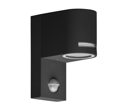 Lampa ogrodowa elewacyjna Kinkiet Zewnętrzny Nowoczesny z czujnikiem ruchu QUAZAR 13 KTLOQZ13SZ Kobi 1x GU10 IP44 aluminium metalowa na budynek jednostronna oświetlenie zewnętrzne z sensorem nad garaż szara szary grafitowy