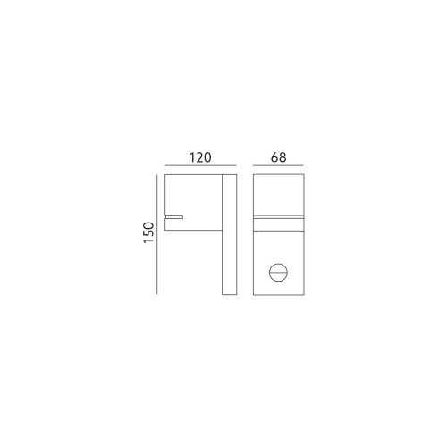 Lampa ogrodowa elewacyjna Kinkiet Zewnętrzny Nowoczesny z czujnikiem ruchu QUAZAR 13 KTLOQZ13SZ Kobi 1x GU10 IP44 aluminium metalowa na budynek jednostronna oświetlenie zewnętrzne z sensorem nad garaż szara szary grafitowy