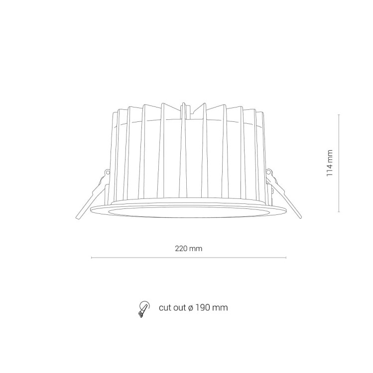 Oprawa podtynkowa wpuszczana CL KEA LED WHITE 8767 NOWODVORSKI Lighting 40W 4000K IP44 IP44/20 Loft nowoczesna sufitowa biała do łazienki na basen Inspiracje Premium