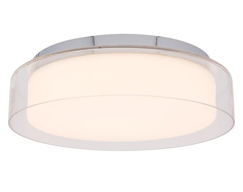 Lampa sufitowa łazienkowa PAN LED M CHROM 8174 NOWODVORSKI Lighting 17W IP44 nowoczesna oprawa oświetleniowa chrom plafon oprawa do łazienki Inspiracje Premium