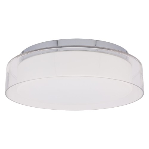 Lampa sufitowa łazienkowa PAN LED M CHROM 8174 NOWODVORSKI Lighting 17W IP44 nowoczesna oprawa oświetleniowa chrom plafon oprawa do łazienki Inspiracje Premium