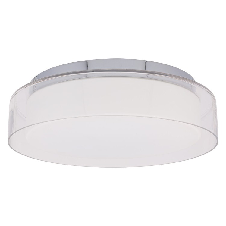 Lampa sufitowa łazienkowa PAN LED M CHROM 8174 NOWODVORSKI Lighting 17W IP44 nowoczesna oprawa oświetleniowa chrom plafon oprawa do łazienki Inspiracje Premium