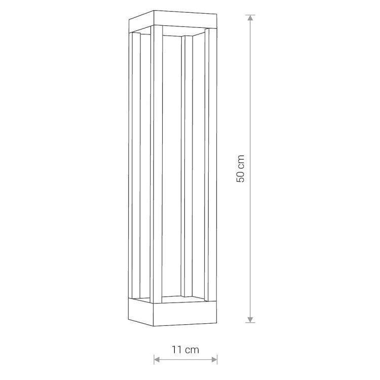 Lampa Stojąca Ogrodowa 50cm STRUCTURE LED I STOJĄCA BLACK 8145 NOWODVORSKI Lighting 13W IP54 230V 3000K zewnętrzna nowoczesna elektryczna czarna metalowa słupek ogrodowy tarasu krzewów barwa ciepła ciepłobiała biała czarny Inspiracje Premium