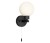 Lampa ścienna Kinkiet Łazienkowy Industrialny Loft SIMI BL I WL 8052 NOWODVORSKI Lighting do łazienki G9 10cm kula nowoczesna oprawa oświetleniowa Inspiracje pojedynczy jednostronny czarny Premium