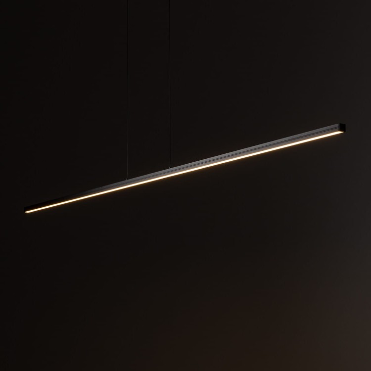 Lampa liniowa wisząca BAR LED L 4000K 27W 10850 NOWODVORSKI Lighting 180cm Loft nowoczesna sufitowa oświetleniowa zwis do biura nad biurko stół czarna czarny Inspiracje Premium