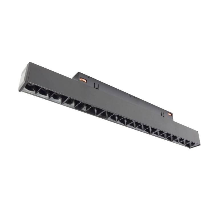 Oprawa Liniowa Lampa Raster LED 30cm 17W do Szynoprzewodu Szyny niskonapięciowy System SHIFT GRID M WLD+40012 WOJNAROWSKI Lighting 3000K Loft nowoczesna sufitowy ścienny oświetlenie szynowe listwa natynkowa podtynkowa 48V czarna Inspiracje Premium